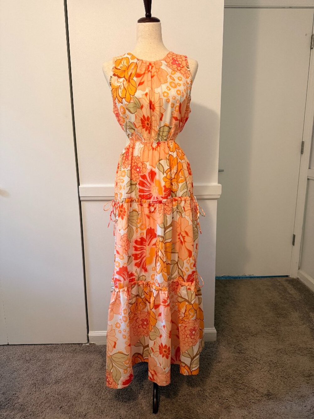 Fortunate One Summer Sweetheart Maxi Dress Orange